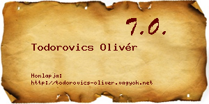 Todorovics Olivér névjegykártya