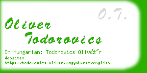 oliver todorovics business card